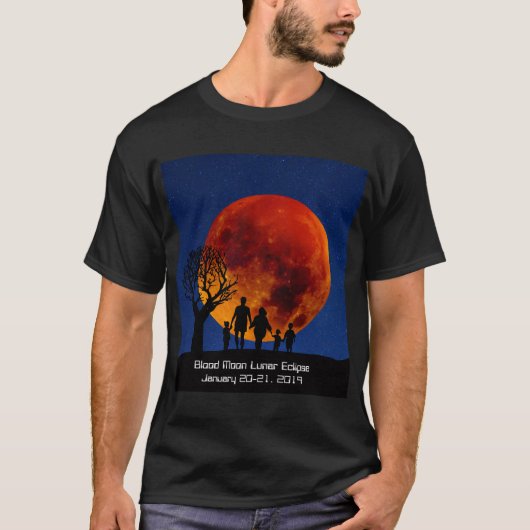 Blutmond-Mondflugbahn 2019 T-Shirt (Vorderseite)