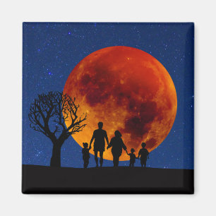 Blutmond-Mondseelenfamilie Magnet