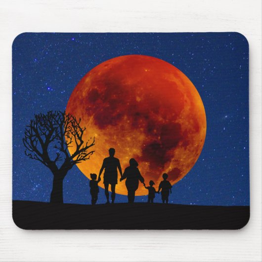 Blutmond-Mondseelenfamilie Mousepad (Vorne)