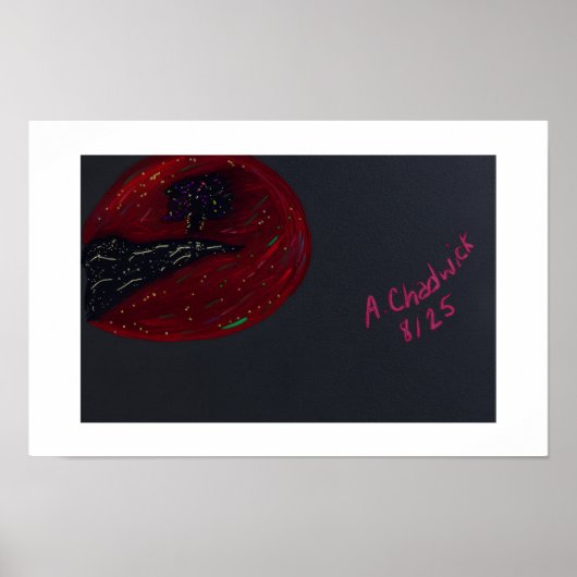 Blutmond-Nacht-Plakat im Quadrat Poster (Vorne)