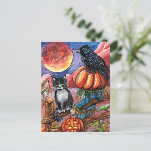 Blutmond Postkarte (Stehend Vorderseite)