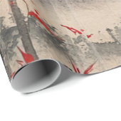 Blutmond Sakura-Tuschewaschung (1) Geschenkpapier (Rolleneckpunkt)