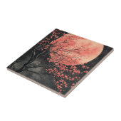 Blutmond Sakura-Tuschewaschung (2) Fliese (Seite)