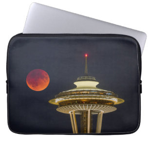 Blutmond Seattle Space Needle Laptopschutzhülle