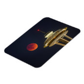 Blutmond | Space Needle Seattle Magnet (Linke Seite)