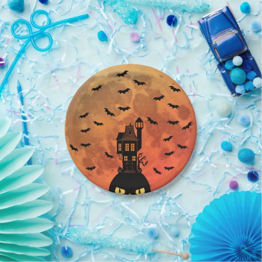 Blutmond-Spuk Hausplatte Pappteller (Party)