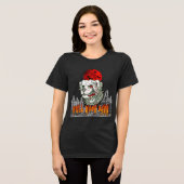 Blutmondrinde - Zombie Hund Halloween-Shirt Tri-Blend Shirt (Vorderseite voll)