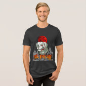 Blutmondrinde - Zombie Hund Halloween-Shirt Tri-Blend Shirt (Vorderseite voll)