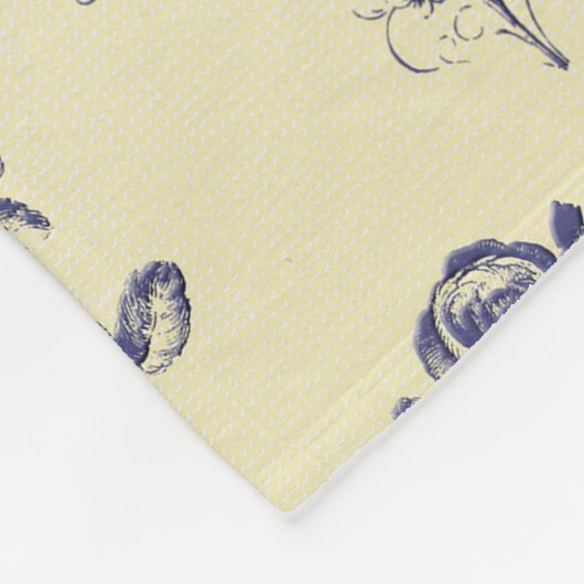 Blutoile French Country Cherub Muster Fleecedecke (Ecke)