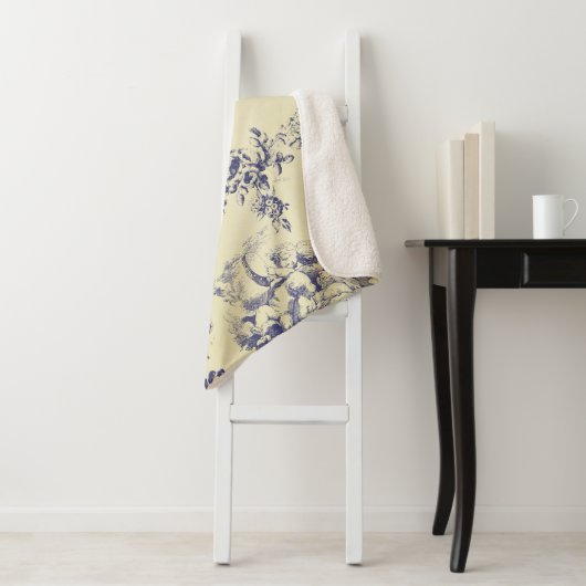 Blutoile French Country Cherub Muster Sherpadecke (Beispiel)