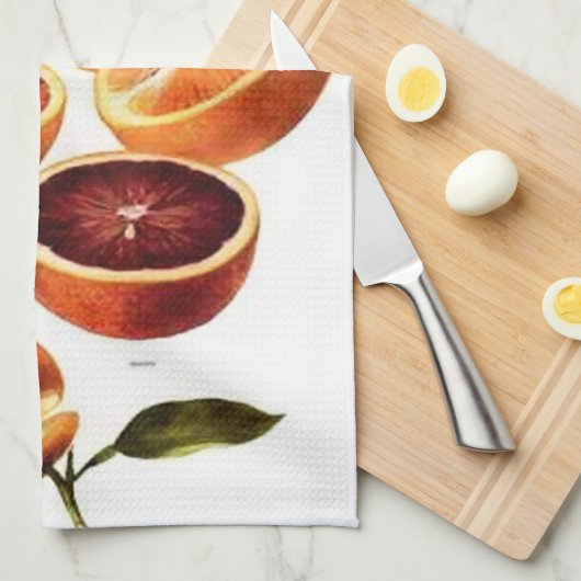 Blutorange-Geschirrtuch Handtuch (Viertel Falte)