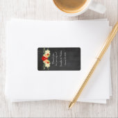 Blutorangefarbene Tafel Hochzeitsplatte Lip Balm L Adressaufkleber (Insitu)