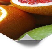 Blutorangen-Zitrusfrüchte-Plakat Poster (Ecke)