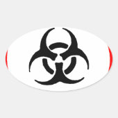Blutpathogene Erreger Ovaler Aufkleber (Vorderseite)