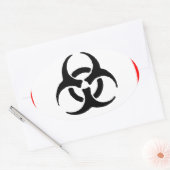 Blutpathogene Erreger Ovaler Aufkleber (Umschlag)