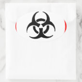 Blutpathogene Erreger Ovaler Aufkleber (Tasche)