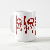 Blutropfen Halloween-Tasse Kaffeetasse (Vorderseite Links)