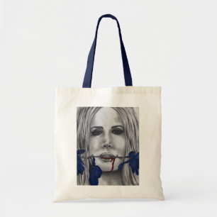 Blutrosen Vampir Frau Porträt Blut Goth Kunst Tragetasche