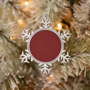 Blutrot Schneeflocken Zinn-Ornament