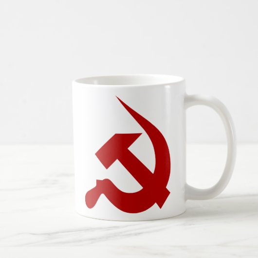 Blutrote starke Neo-Hammer u. Sichel-Tasse Kaffeetasse (Rechts)