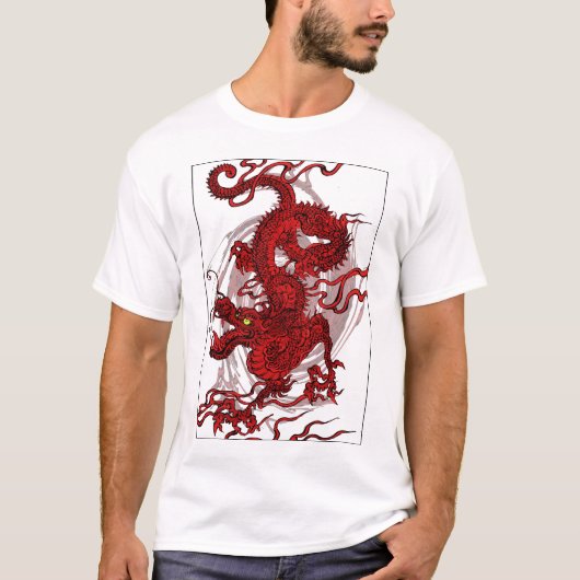 Blutroter Drache T-Shirt (Vorderseite)