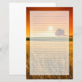 Blutroter Sonnenuntergang Briefpapier (Vorne/Hinten)