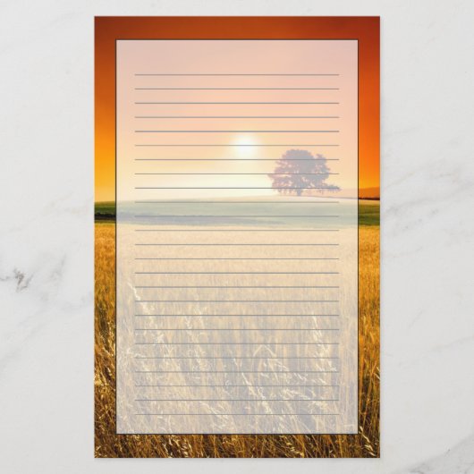 Blutroter Sonnenuntergang Briefpapier (Vorderseite)