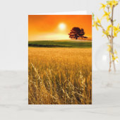 Blutroter Sonnenuntergang Karte (Gelbe Blume)