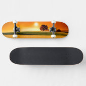 Blutroter Sonnenuntergang Skateboard (Horizontal)