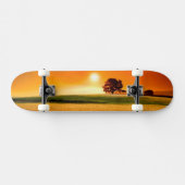 Blutroter Sonnenuntergang Skateboard (Horizontal)