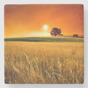 Blutroter Sonnenuntergang Steinuntersetzer