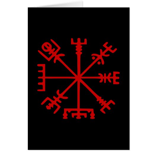 Blutroter Vegvísir (Viking Compass) Karte (Vorne)