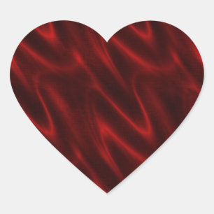 Blutrotes Silk gemustertes Herz-Aufkleber-Blatt Herz-Aufkleber