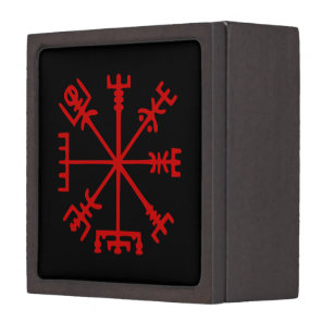 Blutrotes Vegvísir (Viking-Kompass) Kiste