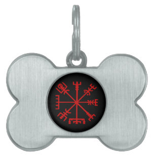 Blutrotes Vegvísir (Viking-Kompass) Tiermarke