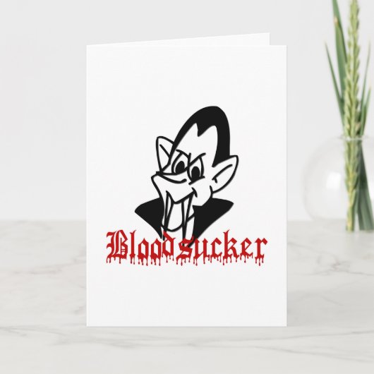 Blutsauger Halloween-Grußkarten Karte (Vorderseite)