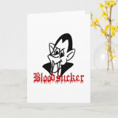 Blutsauger Halloween-Grußkarten Karte (Gelbe Blume)