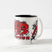 Blutsbruder-Logo Kaffee-Tasse Zweifarbige Tasse (VorderseiteRechts)