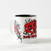 Blutsbruder-Logo Kaffee-Tasse Zweifarbige Tasse (Vorderseite Links)