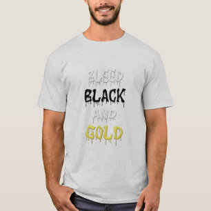BLUTschwarz-UND GOLDT-Shirt-T-SHIRT T-Shirt