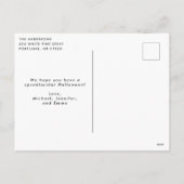 Blutschwarzes Halloween-Foto tropfen Feiertagspostkarte (Rückseite)