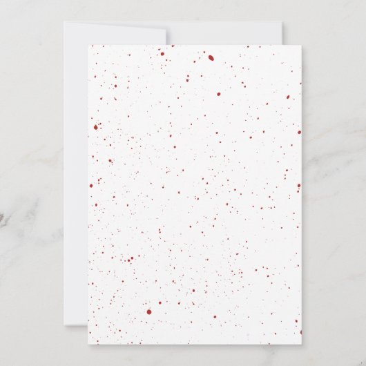 Blutspatter-Bat-Halloween-Party Einladung (Rückseite)