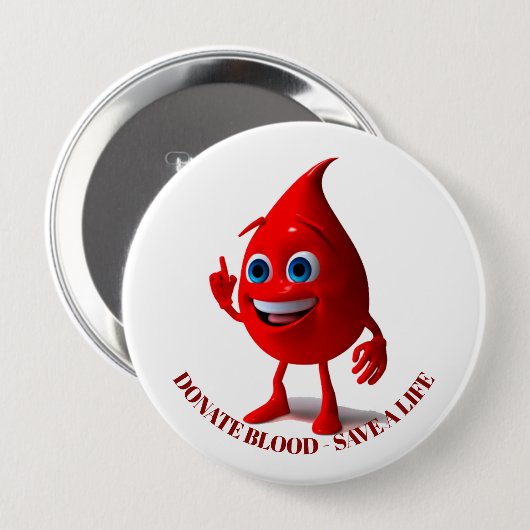 Blutspende, Blutgruppe Button (Vorne & Hinten)