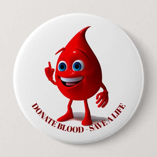 Blutspende, Blutgruppe Button (Vorderseite)