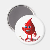 Blutspende, Blutgruppe Magnet (Vorderseite/Rückseite)