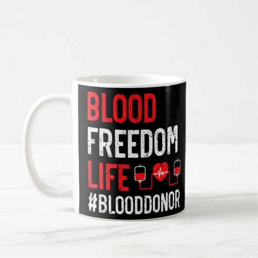 Blutspendebewusstsein Blutspender Phlebotomist Kaffeetasse (Links)