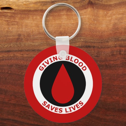 Blutspenden Rette Schlüsselanhänger (Vorderseite)