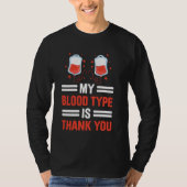 Blutspender Blutspendefaktor Blutspender Blo T-Shirt (Vorderseite)