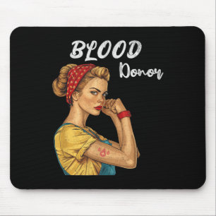 Blutspender Frauen Bandana lebt Blutspende Awa Mousepad