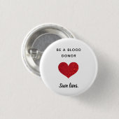 Blutspender - Gerettet Leben - Round-Button Button (Vorne & Hinten)